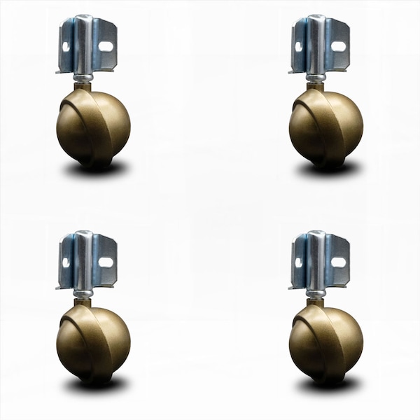 Service Caster 2.5 Inch Windsor Antique Metal Ball Caster - Corner Mount Bracket-SCC, 4PK SCC-GR01S25-DCS-WA-71678-4-CB90-4 - main